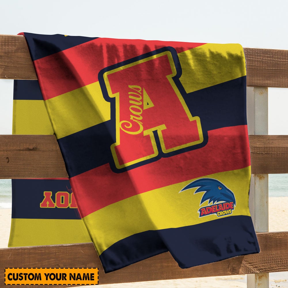 Sportswearmerch Adelaide Crows AFL Sport Personalized Beach Towel ...