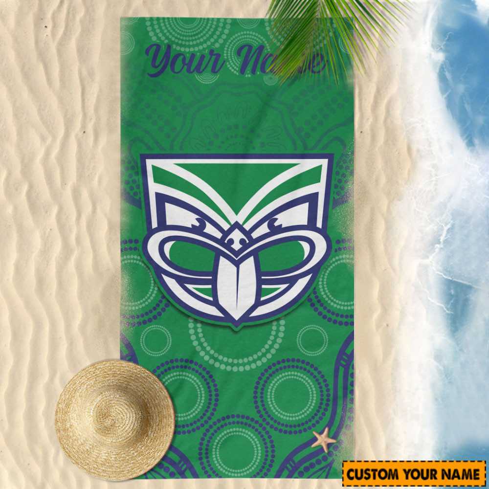 Sportswearmerch New Zealand Warriors NRL Sport Personalized Beach Towel ...