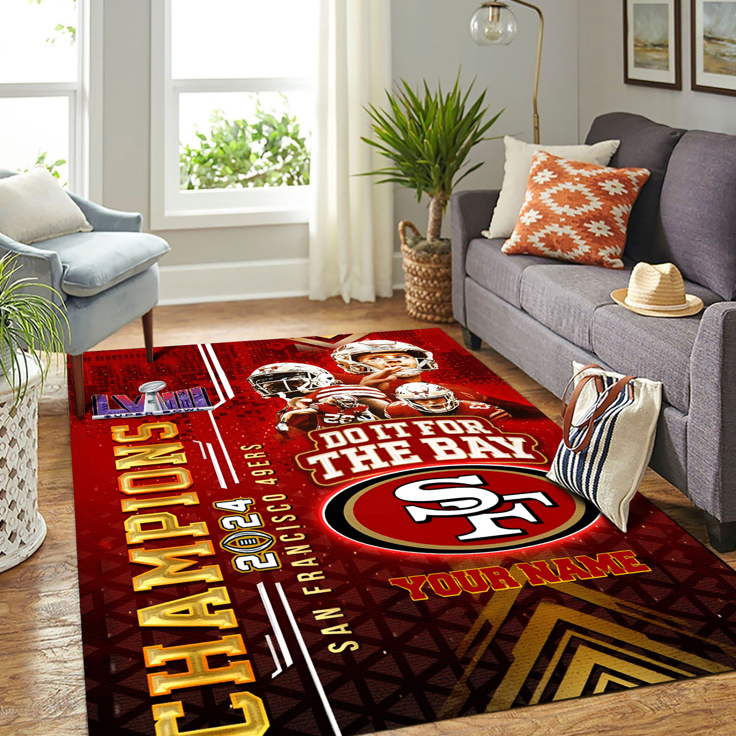 SF 49Ers Superbowl Champions 2024 Rug Gifts For Fans - Sportswearmerch