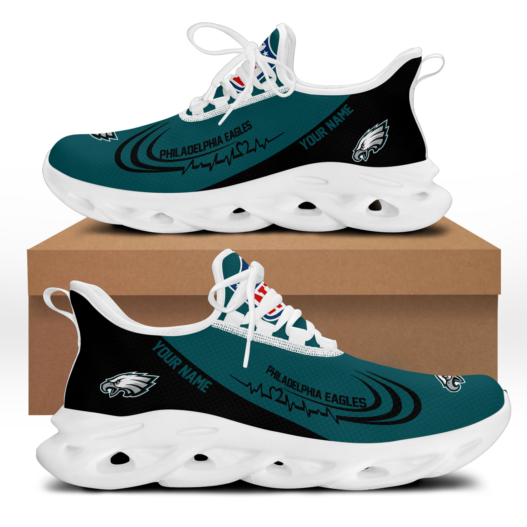 Philadelphia eagles custom fashion shoes