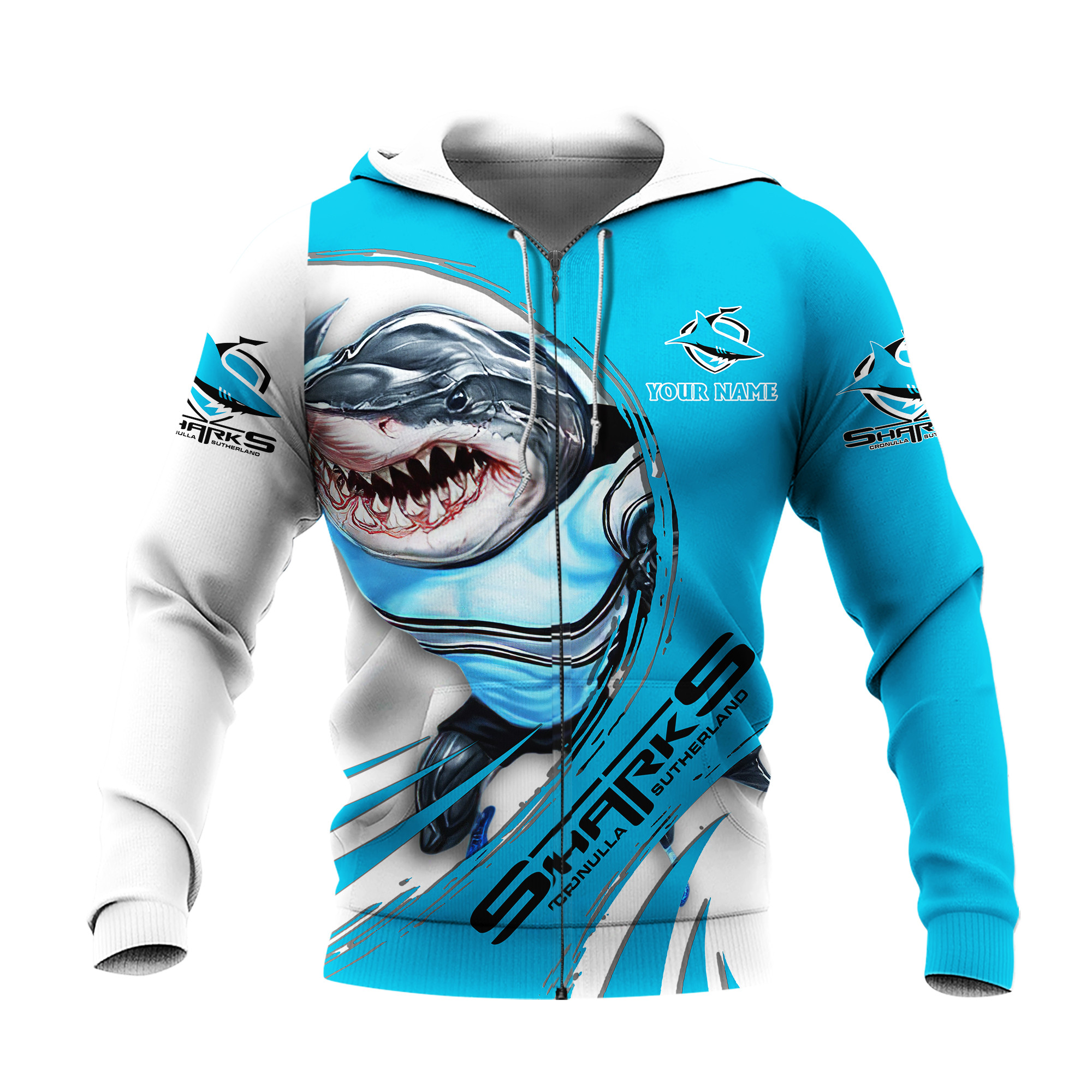 Sportswearmerch Cronulla-Sutherland Sharks NRL 3D Designs - Sportswearmerch