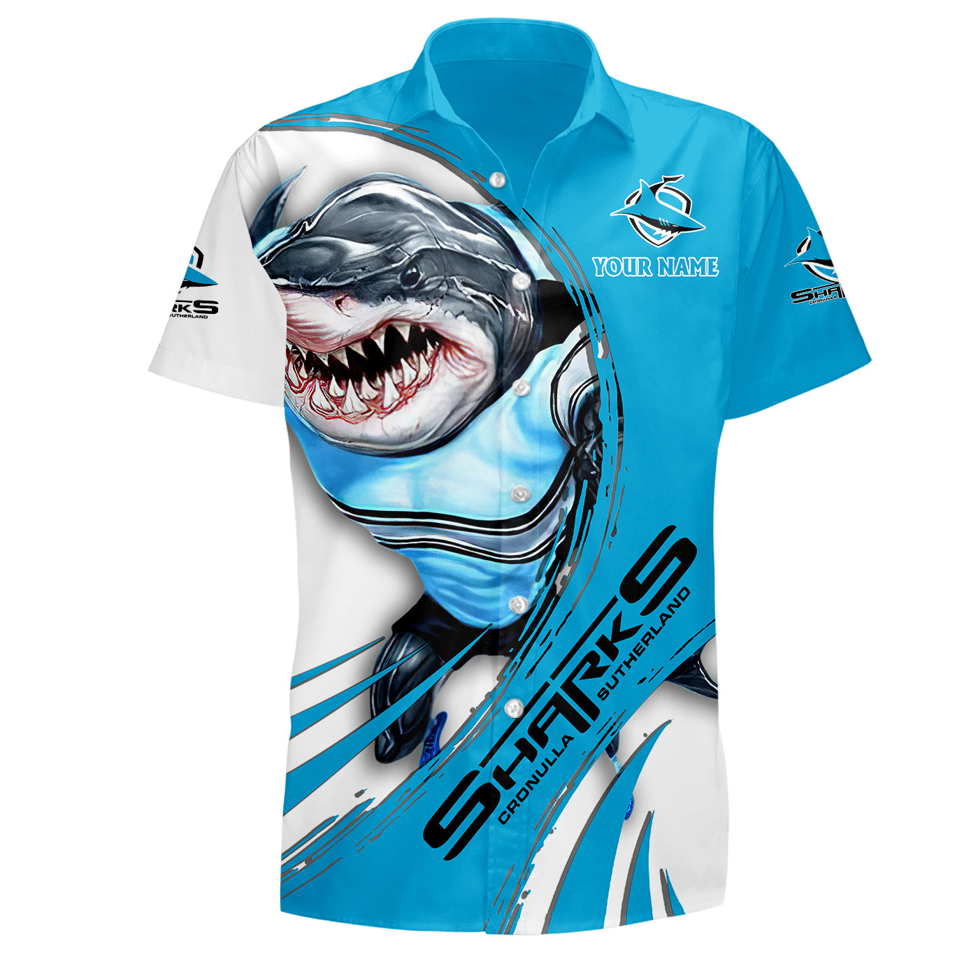 Sportswearmerch Cronulla-Sutherland Sharks NRL 3D Designs - Sportswearmerch