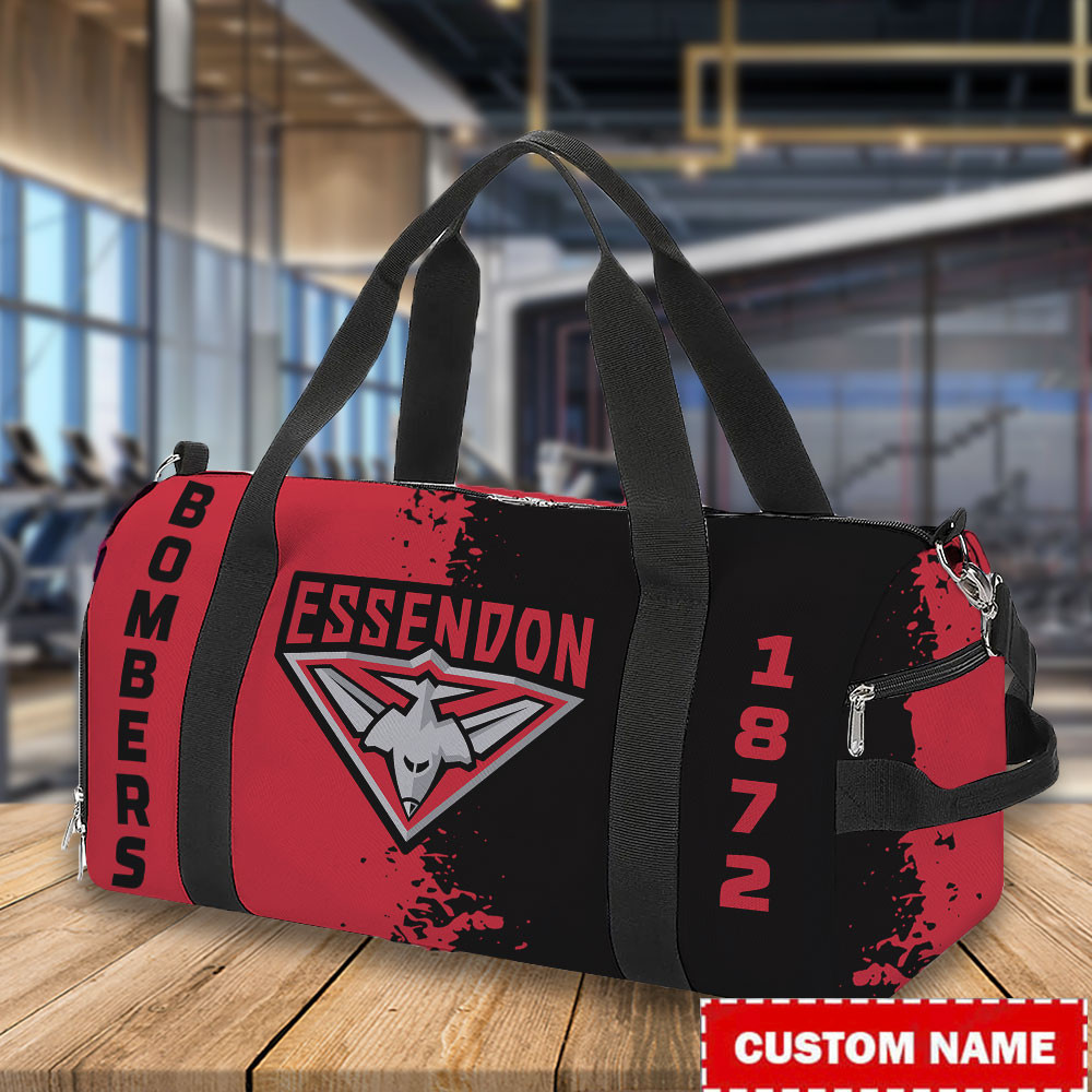 Sportswearmerch Essendon Bombers AFL Personalized Gym Sport Travel Bag ...