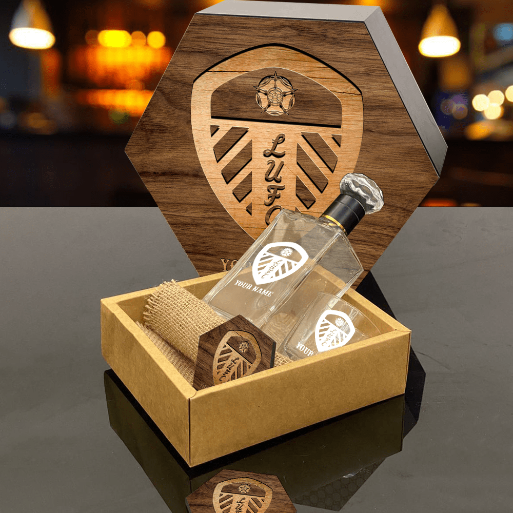 Sportswearmerch Leeds United Personalized Whisky Decanter set ...