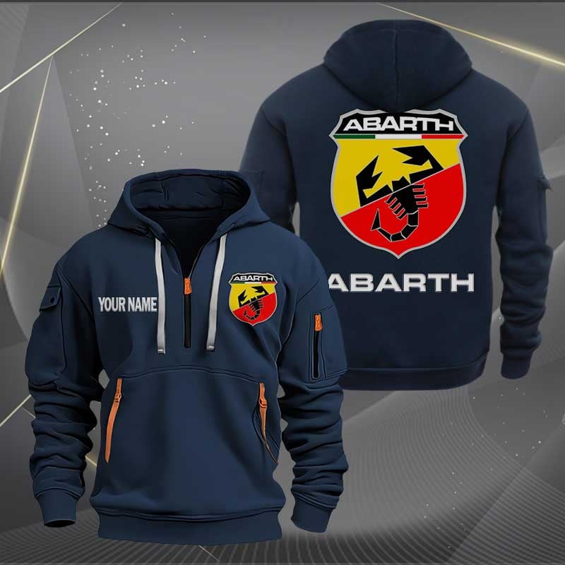 Sportswearmerch Abarth Car Personalized Half Zip Hoodie For Fan