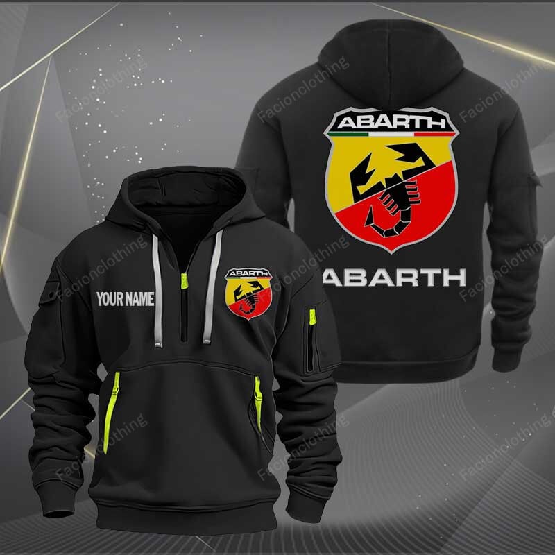 Sportswearmerch Abarth Car Personalized Half Zip Hoodie For Fan