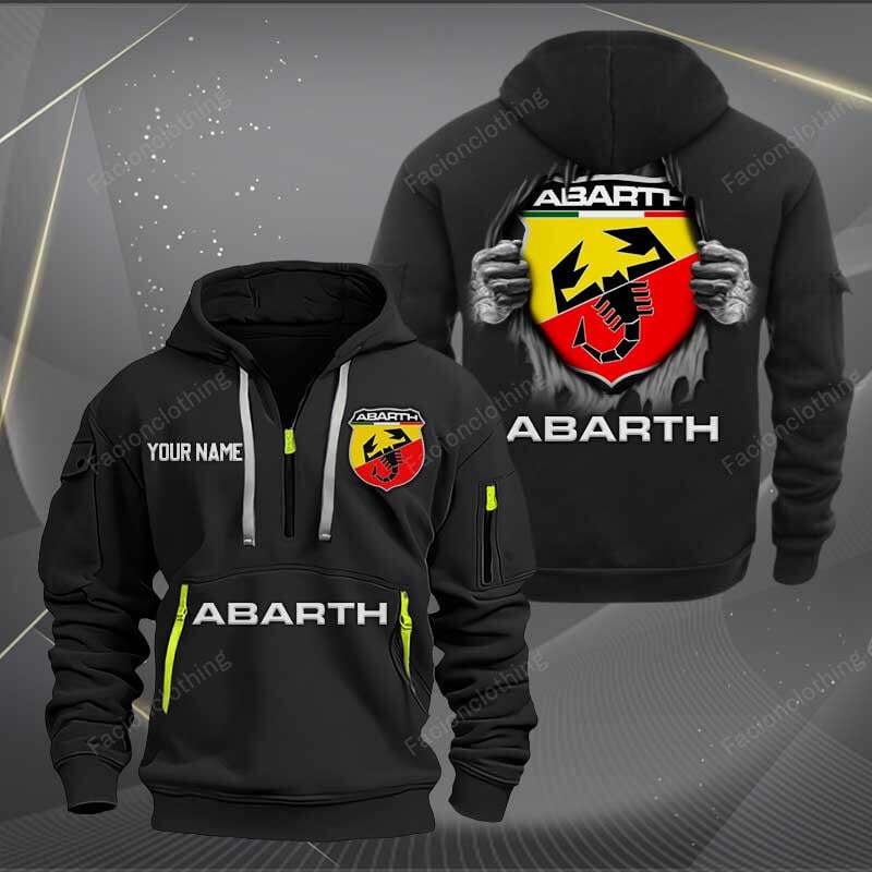 Sportswearmerch Abarth Car Personalized Half Zip Hoodie For Fan