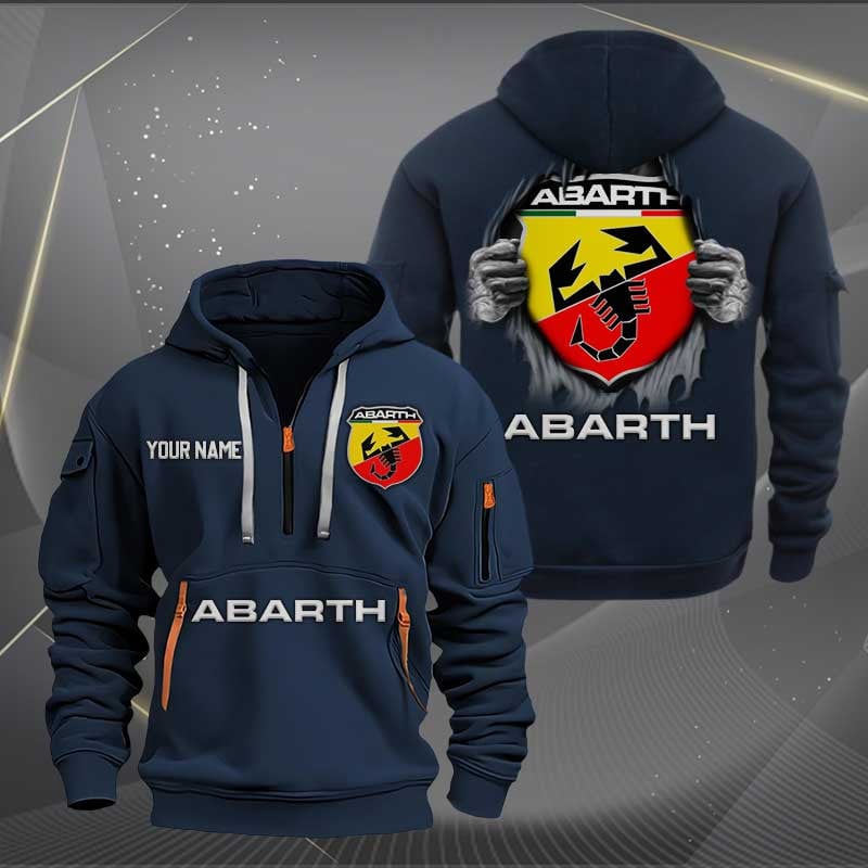 Sportswearmerch Abarth Car Personalized Half Zip Hoodie For Fan