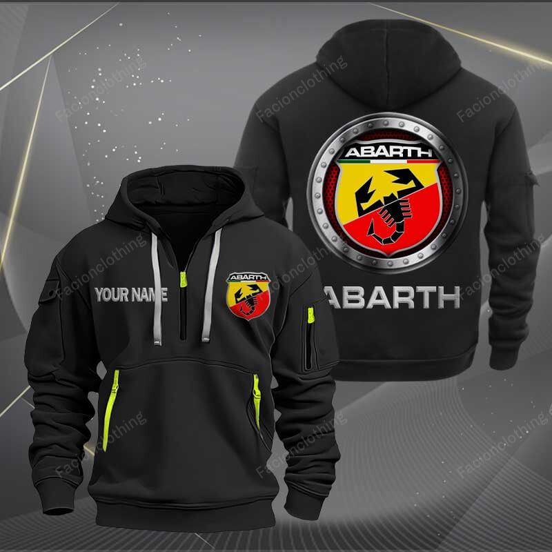 Sportswearmerch Abarth Car Personalized Half Zip Hoodie For Fan