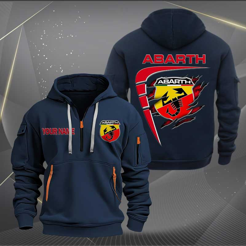 Sportswearmerch Abarth Car Personalized Half Zip Hoodie For Fan