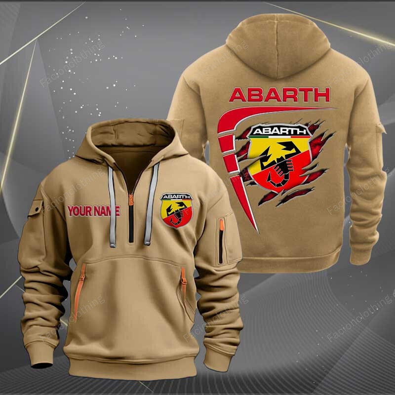 Sportswearmerch Abarth Car Personalized Half Zip Hoodie For Fan