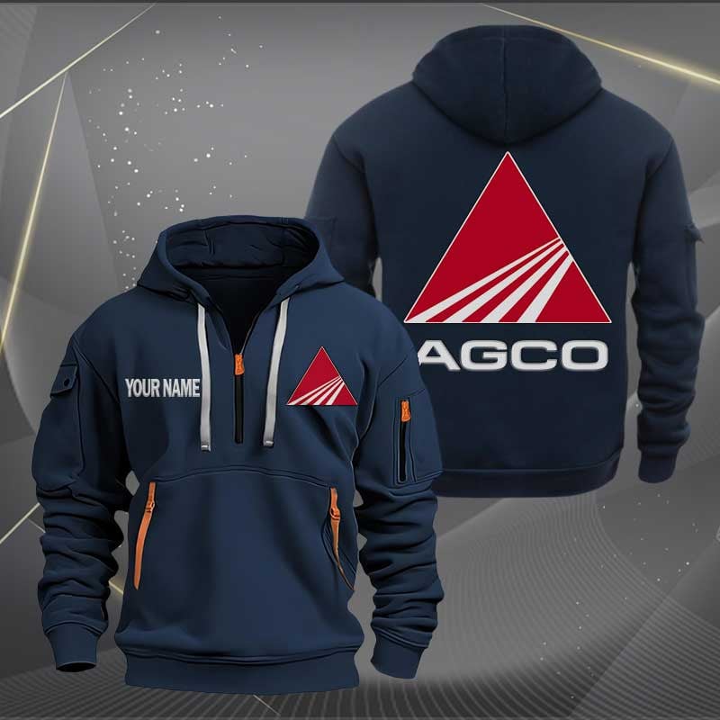 Sportswearmerch AGCO Allis Tractor Half Zip Hoodie For Fan