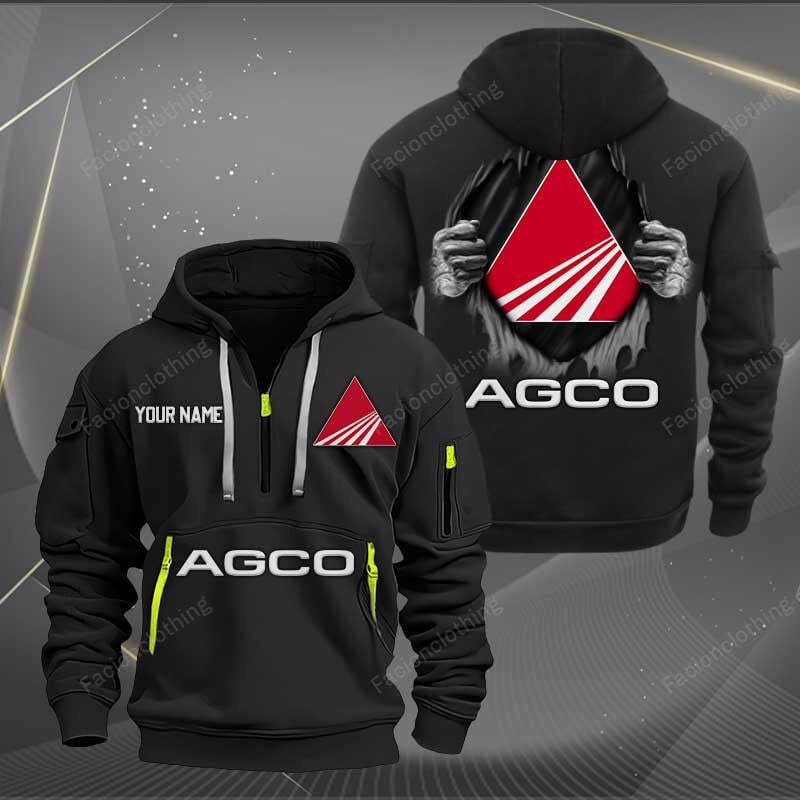 Sportswearmerch AGCO Allis Tractor Half Zip Hoodie For Fan