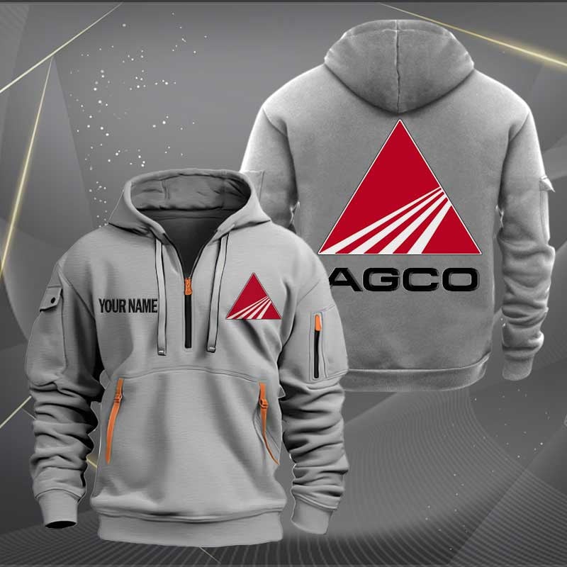 Sportswearmerch AGCO Allis Tractor Half Zip Hoodie For Fan