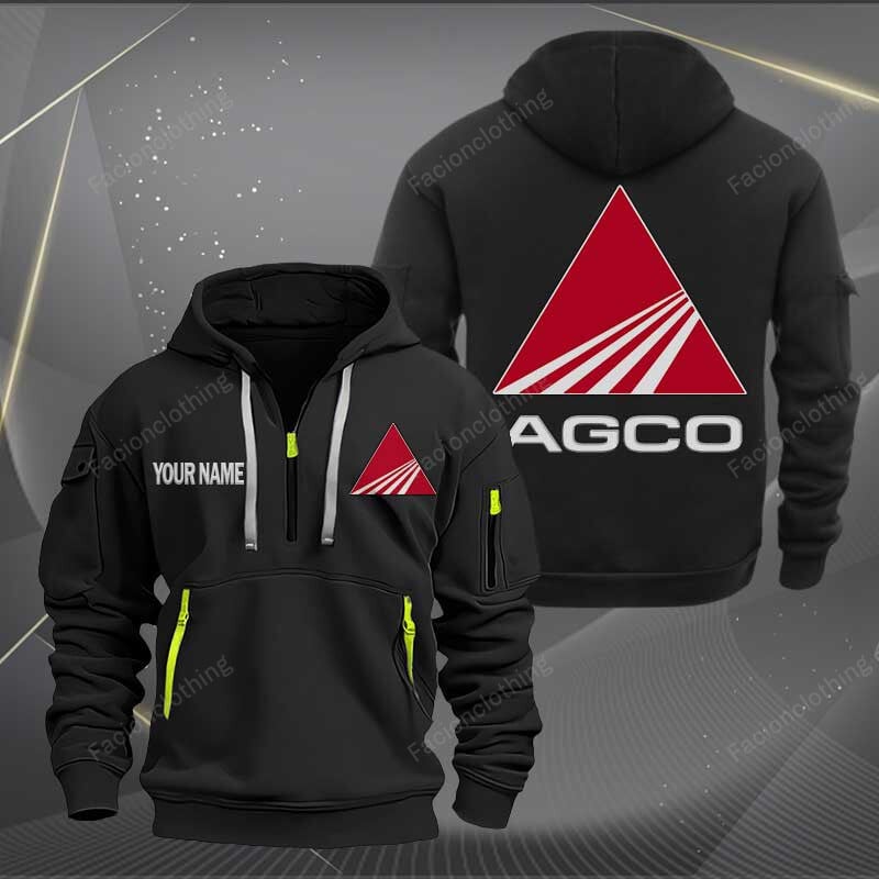 Sportswearmerch AGCO Allis Tractor Half Zip Hoodie For Fan