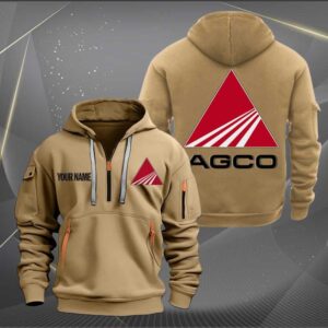 Sportswearmerch AGCO Allis Tractor Half Zip Hoodie For Fan