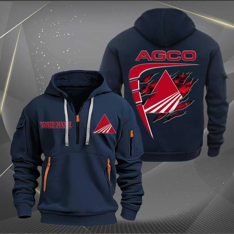 Sportswearmerch AGCO Allis Tractor Personalized Half Zip Hoodie For Fan
