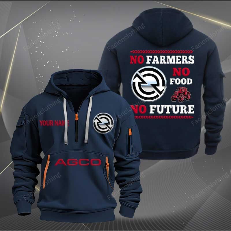 Sportswearmerch AGCO Allis Tractor Personalized Half Zip Hoodie For Fan