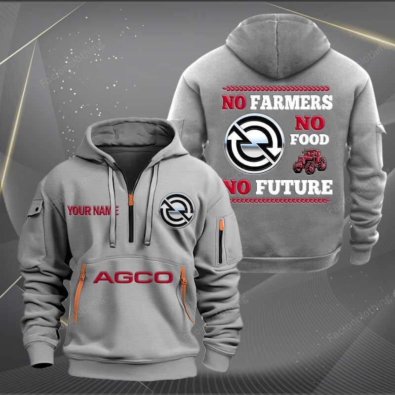 Sportswearmerch AGCO Allis Tractor Personalized Half Zip Hoodie For Fan