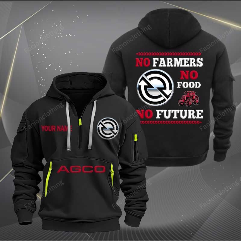 Sportswearmerch AGCO Allis Tractor Personalized Half Zip Hoodie For Fan