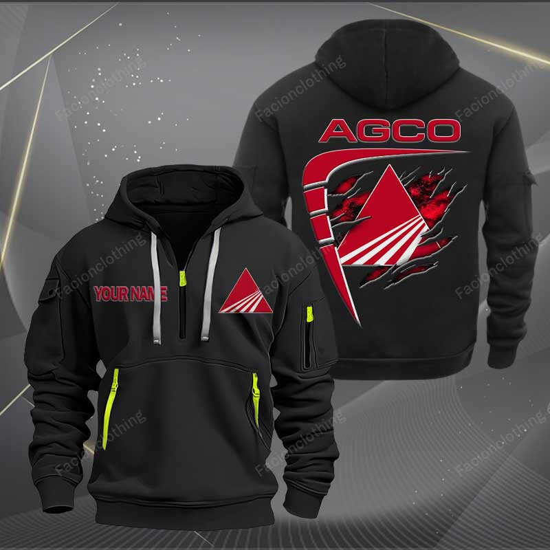 Sportswearmerch AGCO Allis Tractor Personalized Half Zip Hoodie For Fan