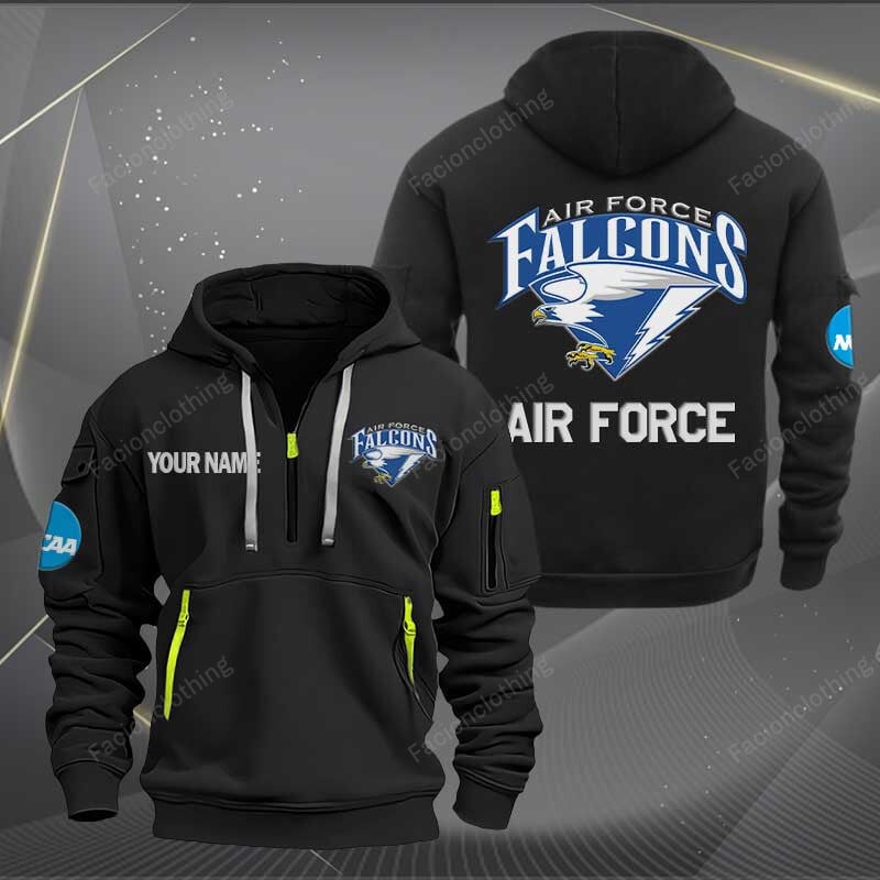 Sportswearmerch Air Force Falcons NCAA Half Zip Hoodie For Fan