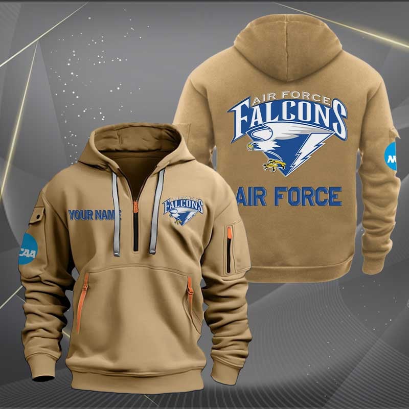 Sportswearmerch Air Force Falcons NCAA Half Zip Hoodie For Fan