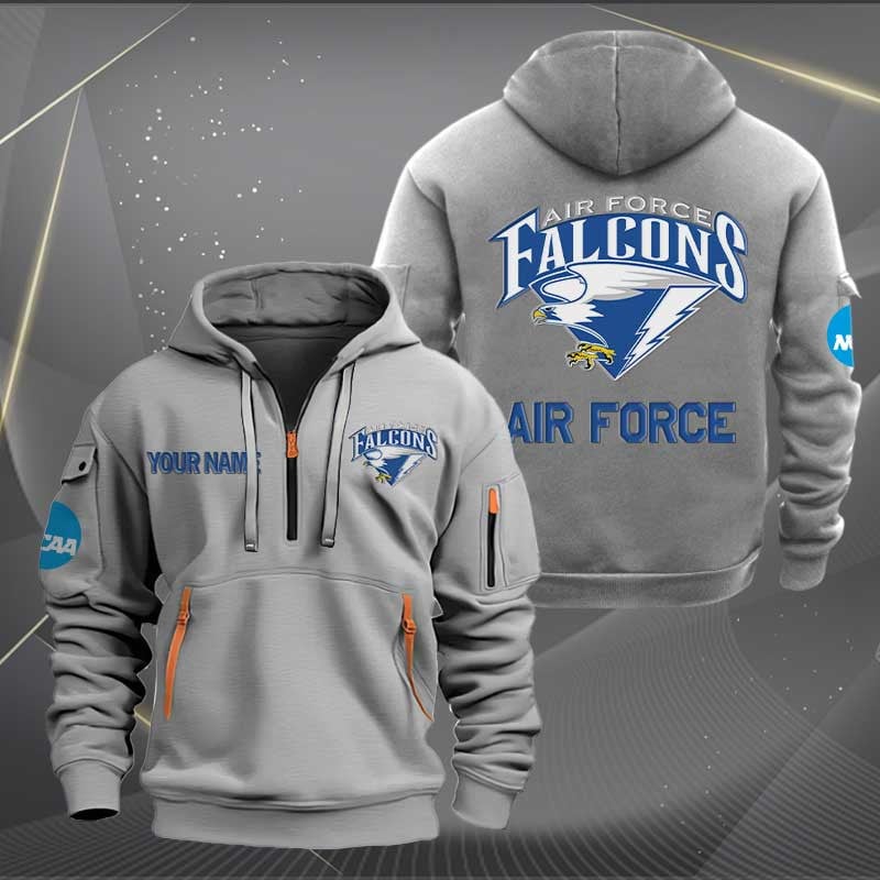Sportswearmerch Air Force Falcons NCAA Half Zip Hoodie For Fan