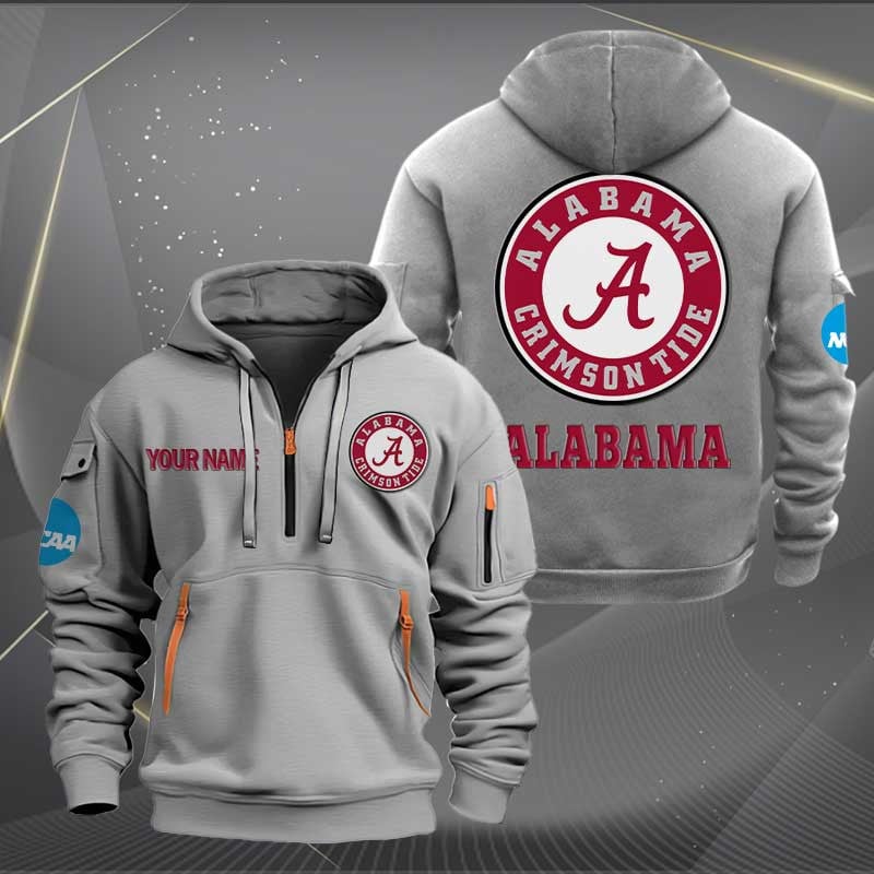 Sportswearmerch Alabama Crimson Tide NCAA Half Zip Hoodie For Fan