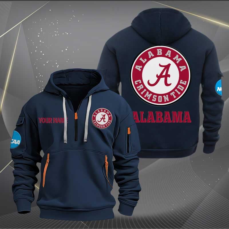 Sportswearmerch Alabama Crimson Tide NCAA Half Zip Hoodie For Fan