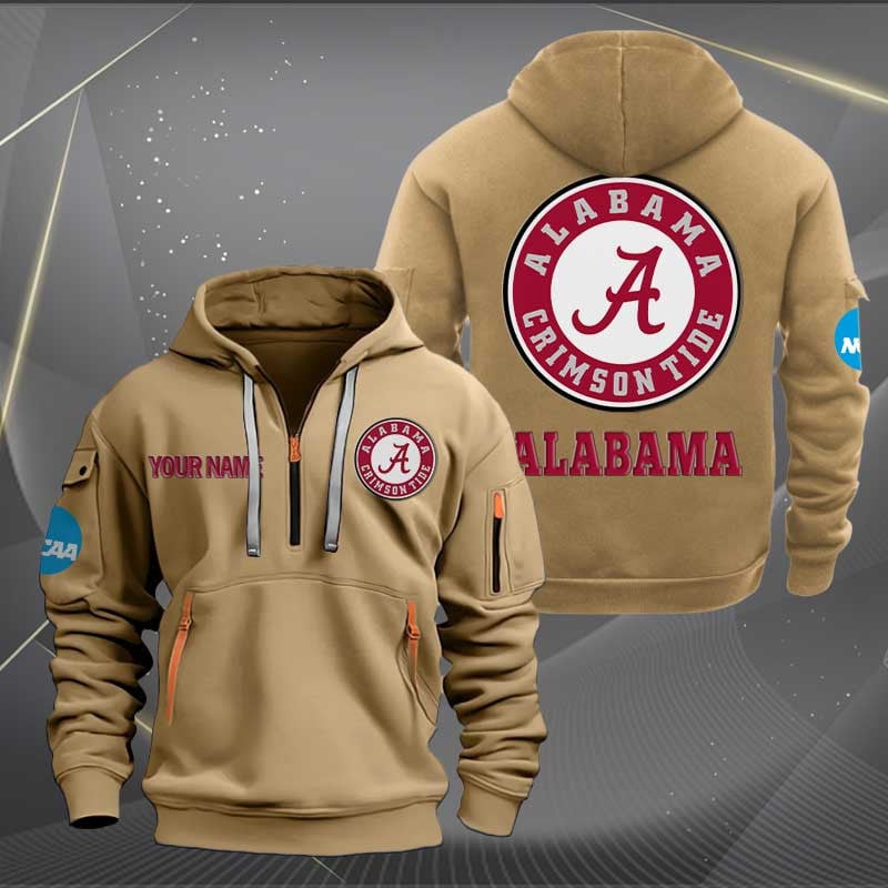 Sportswearmerch Alabama Crimson Tide NCAA Half Zip Hoodie For Fan