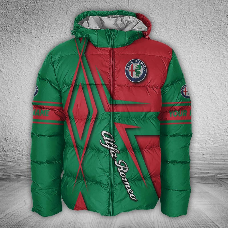 Sportswearmerch Alfa Romeo Car Puffer Jacket For Fan