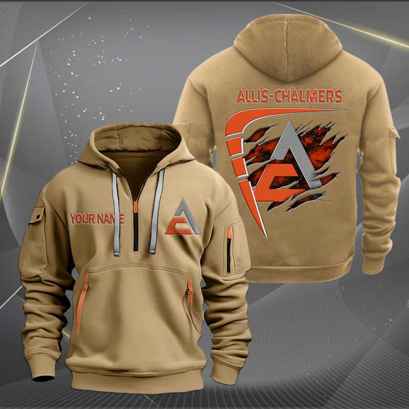 Sportswearmerch Allis Chalmers Tractor Personalized Half Zip Hoodie For Fan