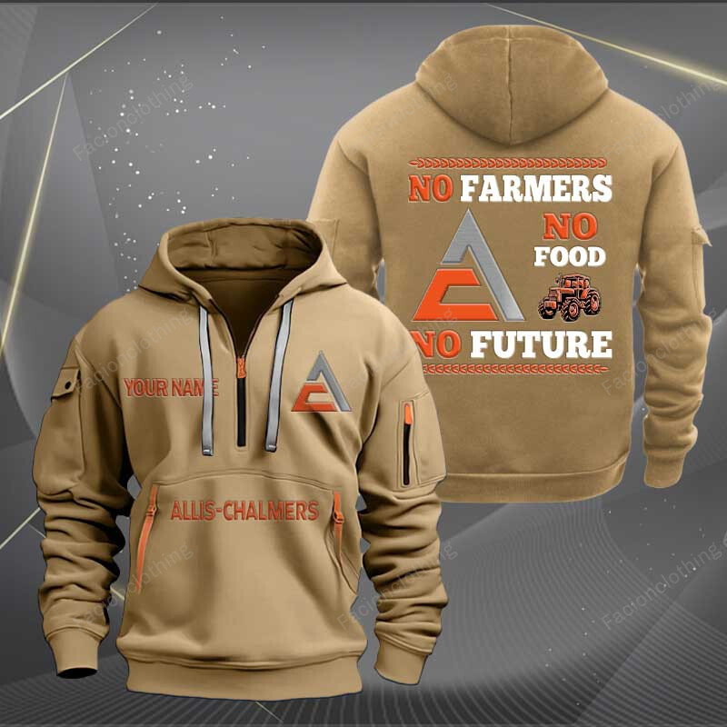 Sportswearmerch Allis Chalmers Tractor Personalized Half Zip Hoodie For Fan
