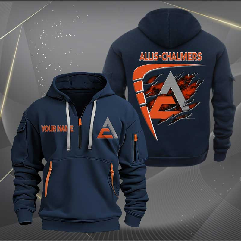 Sportswearmerch Allis Chalmers Tractor Personalized Half Zip Hoodie For Fan