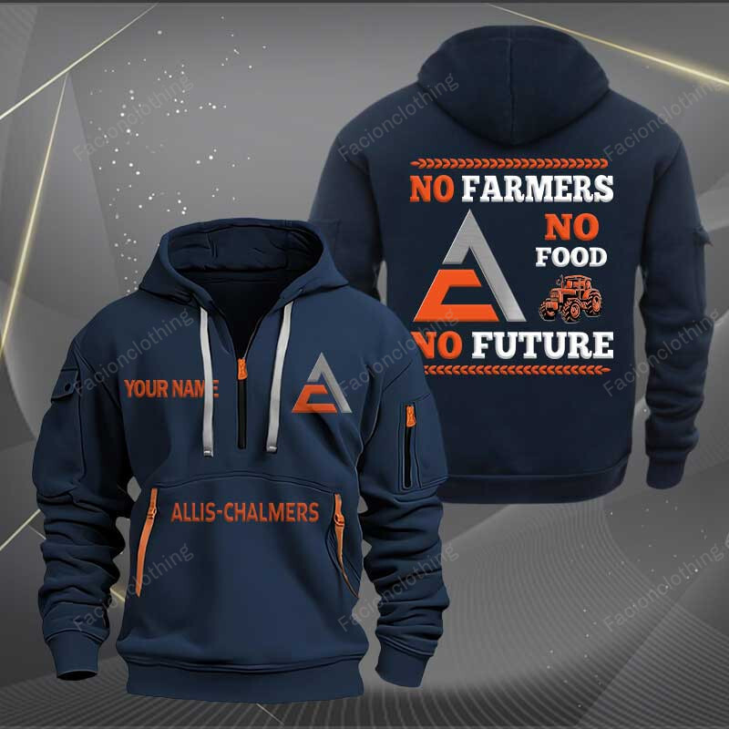 Sportswearmerch Allis Chalmers Tractor Personalized Half Zip Hoodie For Fan