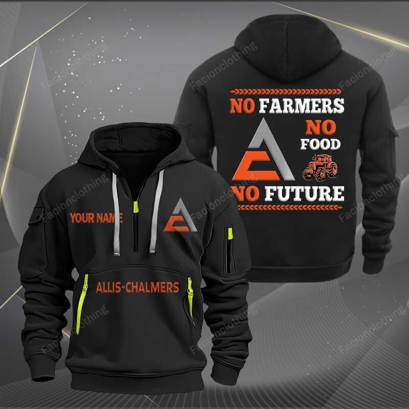 Sportswearmerch Allis Chalmers Tractor Personalized Half Zip Hoodie For Fan