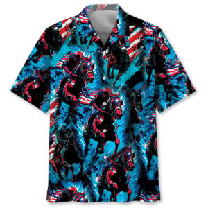 Sportswearmerch American Jockey Horse Racing Hawaiian Shirt For Fan