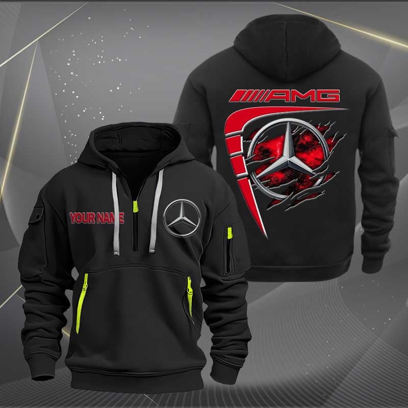 Sportswearmerch AMG Car Personalized Half Zip Hoodie For Fan
