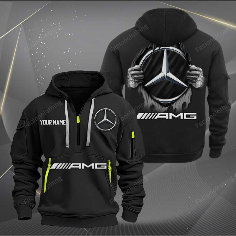 Sportswearmerch AMG Car Personalized Half Zip Hoodie For Fan
