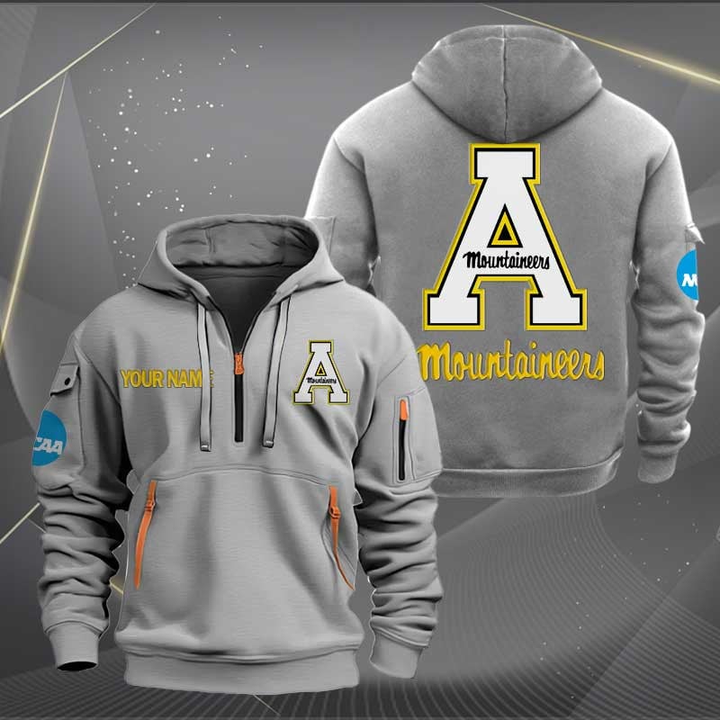 Sportswearmerch Appalachian State Mountaineers NCAA Personalized Half Zip Hoodie For Fan