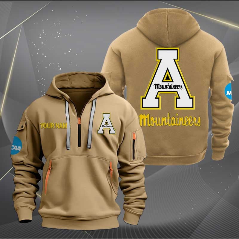 Sportswearmerch Appalachian State Mountaineers NCAA Personalized Half Zip Hoodie For Fan