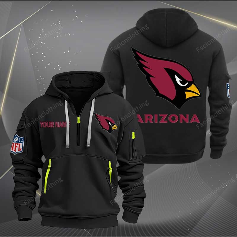 Sportswearmerch Arizona Cardinals NFL Half Zip Hoodie For Fan