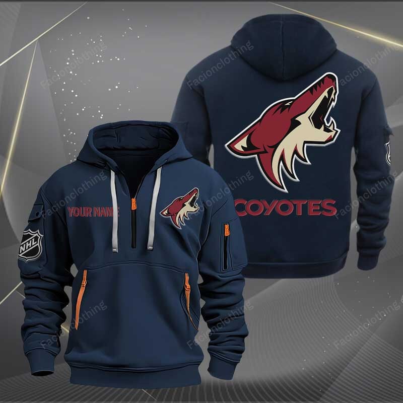 Sportswearmerch Arizona Coyotes NHL Half Zip Hoodie For Fan