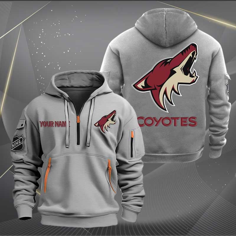 Sportswearmerch Arizona Coyotes NHL Half Zip Hoodie For Fan