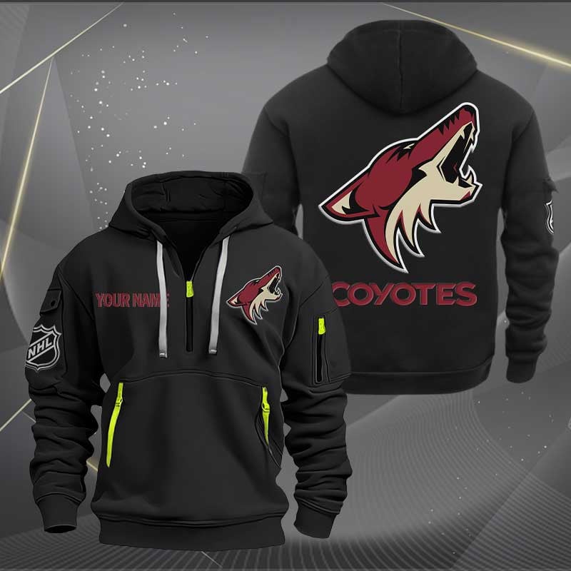 Sportswearmerch Arizona Coyotes NHL Half Zip Hoodie For Fan