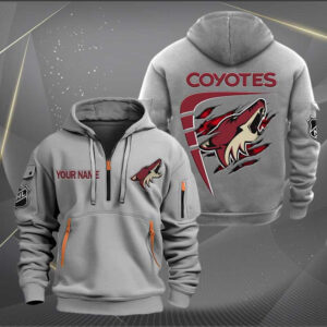 Sportswearmerch Arizona Coyotes NHL Personalized Half Zip Hoodie For Fan