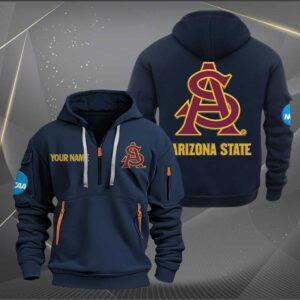 Sportswearmerch Arizona State Sun Devils NCAA Baseball NCAA Half Zip Hoodie For Fan