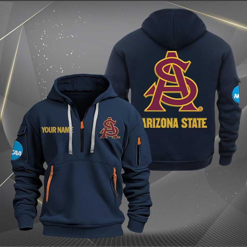 Sportswearmerch Arizona State Sun Devils NCAA Baseball NCAA Half Zip Hoodie For Fan