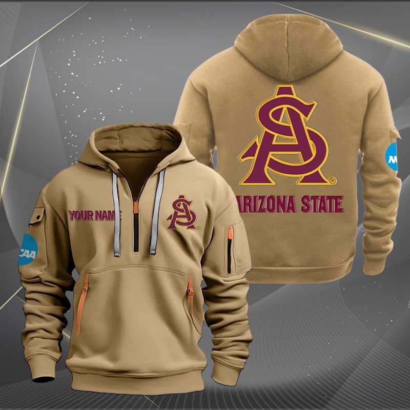 Sportswearmerch Arizona State Sun Devils NCAA Baseball NCAA Half Zip Hoodie For Fan